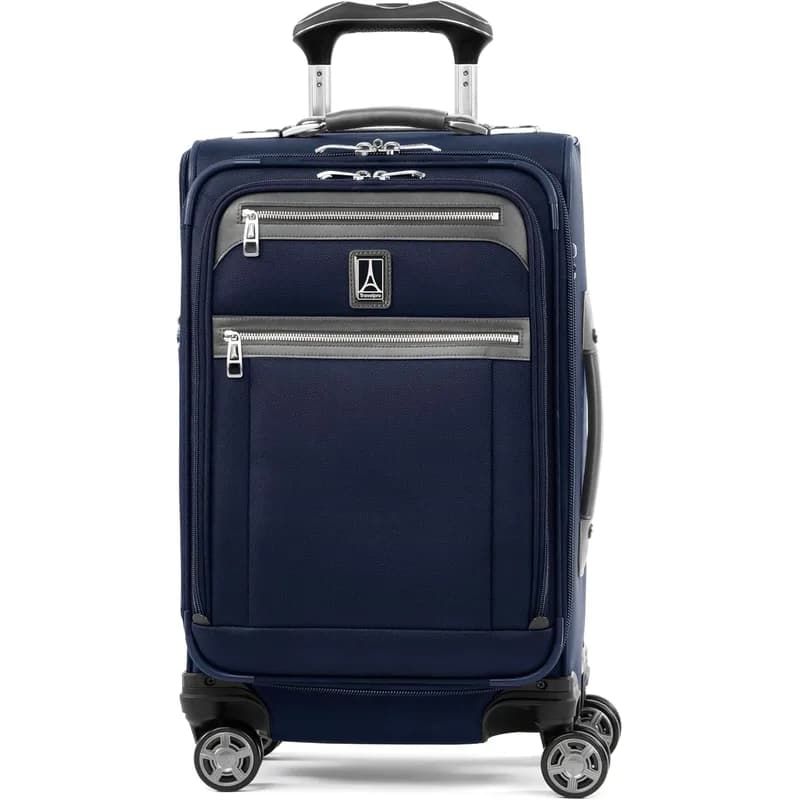 Travelpro Platinum Elite Carry-On Spinner in navy softside nylon